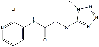 N-(2-chloropyridin-3-yl)-2-(1-methyltetrazol-5-yl)sulfanylacetamide Struktur