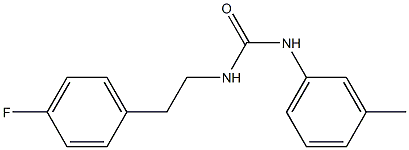 1-[2-(4-fluorophenyl)ethyl]-3-(3-methylphenyl)urea Struktur