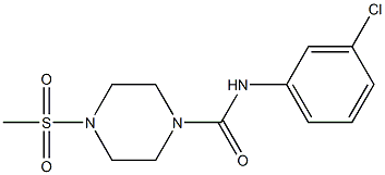 N-(3-chlorophenyl)-4-methylsulfonylpiperazine-1-carboxamide Struktur