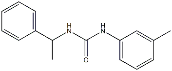 1-(3-methylphenyl)-3-(1-phenylethyl)urea Struktur