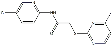 N-(5-chloropyridin-2-yl)-2-(4-methylpyrimidin-2-yl)sulfanylacetamide Struktur