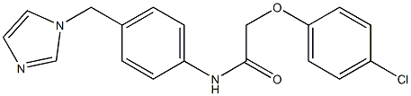 2-(4-chlorophenoxy)-N-[4-(imidazol-1-ylmethyl)phenyl]acetamide Struktur