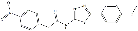 N-[5-(4-methoxyphenyl)-1,3,4-thiadiazol-2-yl]-2-(4-nitrophenyl)acetamide Struktur