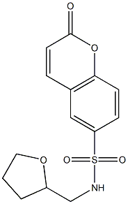 2-oxo-N-(oxolan-2-ylmethyl)chromene-6-sulfonamide Struktur