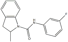 N-(3-fluorophenyl)-2-methyl-2,3-dihydroindole-1-carboxamide Struktur