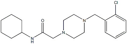 2-[4-[(2-chlorophenyl)methyl]piperazin-1-yl]-N-cyclohexylacetamide Struktur