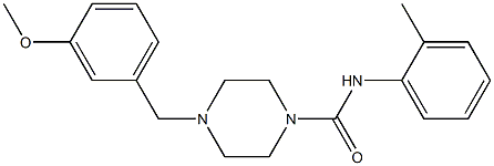 4-[(3-methoxyphenyl)methyl]-N-(2-methylphenyl)piperazine-1-carboxamide Struktur