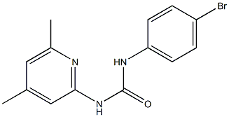 1-(4-bromophenyl)-3-(4,6-dimethylpyridin-2-yl)urea Struktur