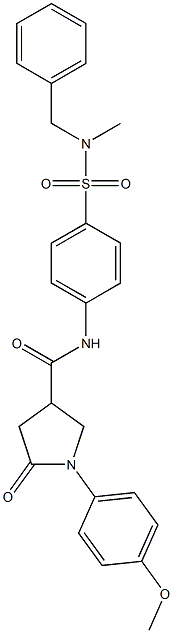 N-[4-[benzyl(methyl)sulfamoyl]phenyl]-1-(4-methoxyphenyl)-5-oxopyrrolidine-3-carboxamide Struktur