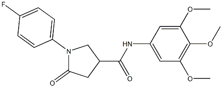 1-(4-fluorophenyl)-5-oxo-N-(3,4,5-trimethoxyphenyl)pyrrolidine-3-carboxamide Struktur