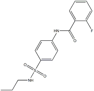 2-fluoro-N-[4-(propylsulfamoyl)phenyl]benzamide