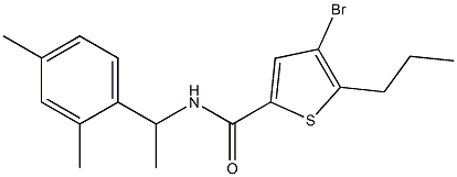 4-bromo-N-[1-(2,4-dimethylphenyl)ethyl]-5-propylthiophene-2-carboxamide Struktur