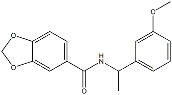 N-[1-(3-methoxyphenyl)ethyl]-1,3-benzodioxole-5-carboxamide Struktur