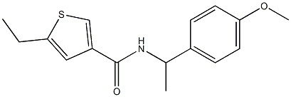 5-ethyl-N-[1-(4-methoxyphenyl)ethyl]thiophene-3-carboxamide Struktur