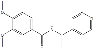 3,4-dimethoxy-N-(1-pyridin-4-ylethyl)benzamide Struktur