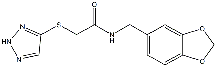 N-(1,3-benzodioxol-5-ylmethyl)-2-(2H-triazol-4-ylsulfanyl)acetamide Struktur