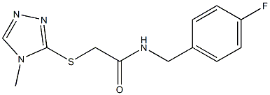 N-[(4-fluorophenyl)methyl]-2-[(4-methyl-1,2,4-triazol-3-yl)sulfanyl]acetamide Struktur