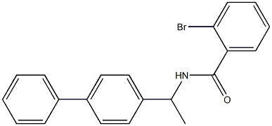 2-bromo-N-[1-(4-phenylphenyl)ethyl]benzamide Struktur