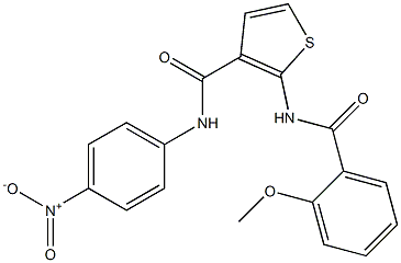 2-[(2-methoxybenzoyl)amino]-N-(4-nitrophenyl)thiophene-3-carboxamide Struktur