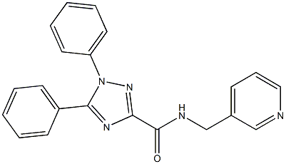 1,5-diphenyl-N-(pyridin-3-ylmethyl)-1,2,4-triazole-3-carboxamide Struktur