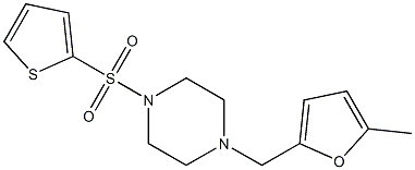 1-[(5-methylfuran-2-yl)methyl]-4-thiophen-2-ylsulfonylpiperazine Struktur