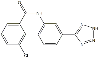 3-chloro-N-[3-(2H-tetrazol-5-yl)phenyl]benzamide Struktur