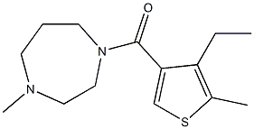 (4-ethyl-5-methylthiophen-3-yl)-(4-methyl-1,4-diazepan-1-yl)methanone Struktur