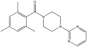 (4-pyrimidin-2-ylpiperazin-1-yl)-(2,4,6-trimethylphenyl)methanone Struktur