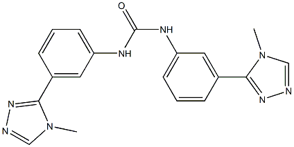 1,3-bis[3-(4-methyl-1,2,4-triazol-3-yl)phenyl]urea Struktur