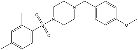 1-(2,4-dimethylphenyl)sulfonyl-4-[(4-methoxyphenyl)methyl]piperazine Struktur