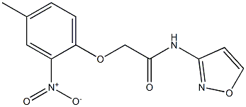 2-(4-methyl-2-nitrophenoxy)-N-(1,2-oxazol-3-yl)acetamide Struktur