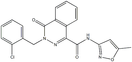 3-[(2-chlorophenyl)methyl]-N-(5-methyl-1,2-oxazol-3-yl)-4-oxophthalazine-1-carboxamide Struktur