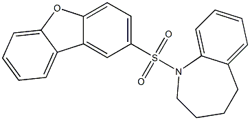 1-dibenzofuran-2-ylsulfonyl-2,3,4,5-tetrahydro-1-benzazepine Struktur