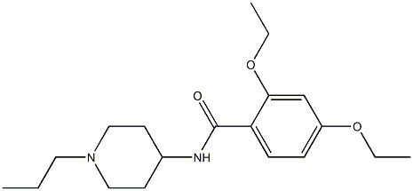 2,4-diethoxy-N-(1-propylpiperidin-4-yl)benzamide Struktur