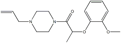 2-(2-methoxyphenoxy)-1-(4-prop-2-enylpiperazin-1-yl)propan-1-one Struktur