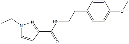 1-ethyl-N-[2-(4-methoxyphenyl)ethyl]pyrazole-3-carboxamide Struktur