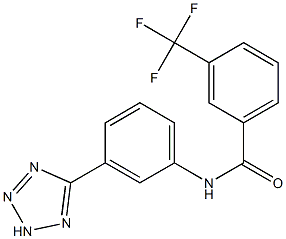 N-[3-(2H-tetrazol-5-yl)phenyl]-3-(trifluoromethyl)benzamide Struktur