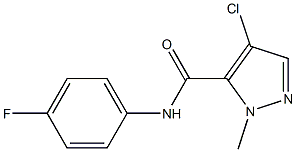 4-chloro-N-(4-fluorophenyl)-2-methylpyrazole-3-carboxamide Struktur