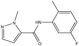 N-(5-fluoro-2-methylphenyl)-2-methylpyrazole-3-carboxamide Struktur