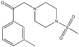 2-(3-methylphenyl)-1-(4-methylsulfonylpiperazin-1-yl)ethanone Struktur