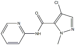 4-chloro-2-methyl-N-pyridin-2-ylpyrazole-3-carboxamide Struktur