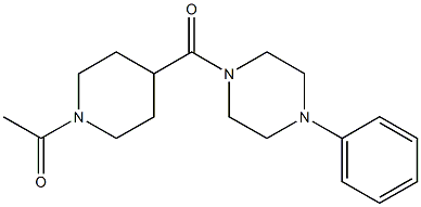 1-[4-(4-phenylpiperazine-1-carbonyl)piperidin-1-yl]ethanone Struktur