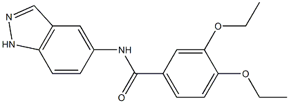 3,4-diethoxy-N-(1H-indazol-5-yl)benzamide Struktur