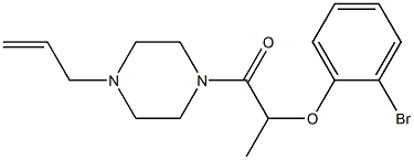 2-(2-bromophenoxy)-1-(4-prop-2-enylpiperazin-1-yl)propan-1-one Struktur