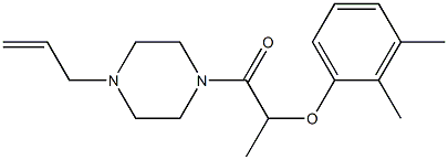 2-(2,3-dimethylphenoxy)-1-(4-prop-2-enylpiperazin-1-yl)propan-1-one Struktur