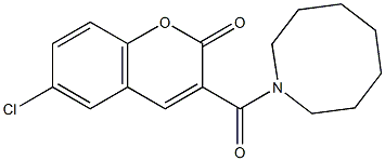 3-(azocane-1-carbonyl)-6-chlorochromen-2-one Struktur