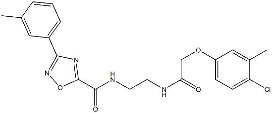 N-[2-[[2-(4-chloro-3-methylphenoxy)acetyl]amino]ethyl]-3-(3-methylphenyl)-1,2,4-oxadiazole-5-carboxamide Struktur