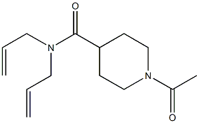 1-acetyl-N,N-bis(prop-2-enyl)piperidine-4-carboxamide Struktur