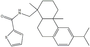 N-[(1,4a-dimethyl-6-propan-2-yl-2,3,4,9,10,10a-hexahydrophenanthren-1-yl)methyl]thiophene-2-carboxamide Struktur