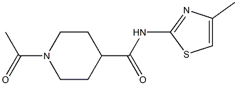 1-acetyl-N-(4-methyl-1,3-thiazol-2-yl)piperidine-4-carboxamide Struktur